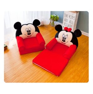 Fotoliu extensibil pentru copii Mickey Rosu