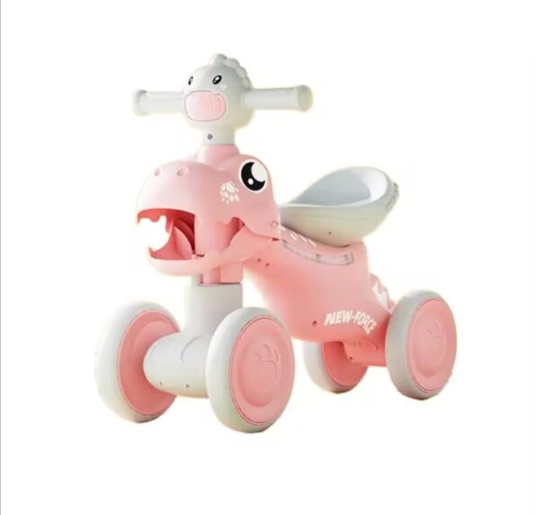 Bicicleta fara pedale Dinozaur roz