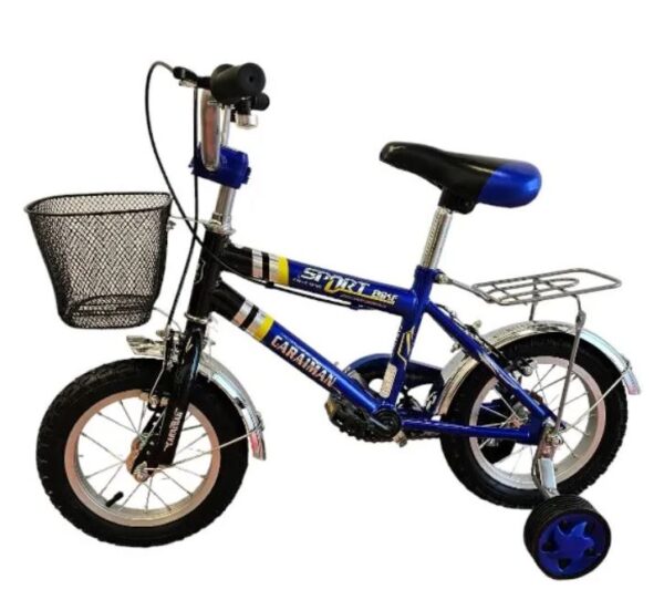 Bicicleta Caraiman 12'' cu roti ajutatoare si cos Albastru