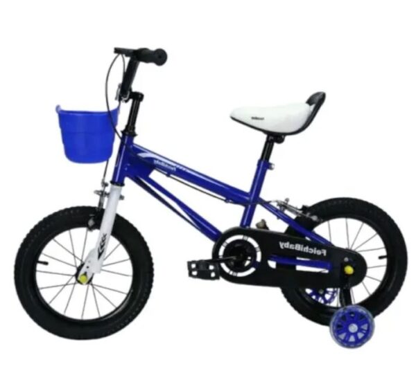 Bicicleta Caraiman Feichi 12'' cu roti ajutatoare si cos Albastru