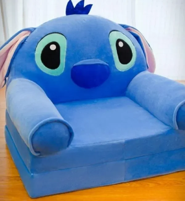 Fotoliu extensibil pentru copii Stitch albastru