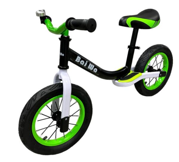 Bicicleta fara pedale/echilibru Roti pneumatica Verde