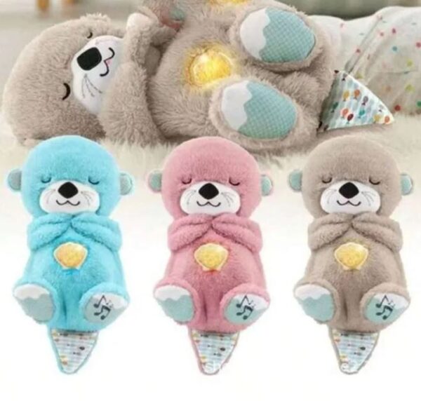 Vidra plush care respira,canta,lumineaza cca 30 cm