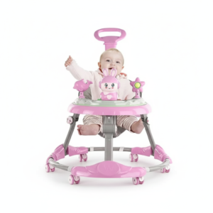 Premergător Interactiv pentru Copii cu Jucării Muzicale și Mâner de Împins, Roz