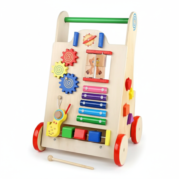 Antemergator din Lemn Multifunctional, Centru de Activitati Educative pentru Bebelusi