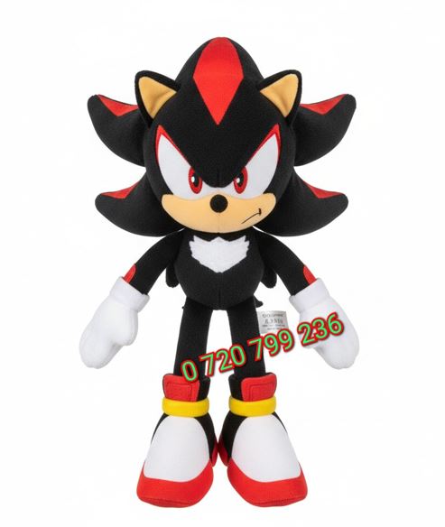 Mascota Sonic din plush 35 cm Negru