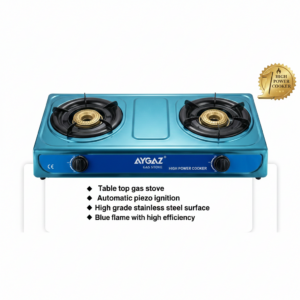 Aragaz de Banc Aygaz cu 2 Arzătoare, Inox Albastru, Aprindere Piezo